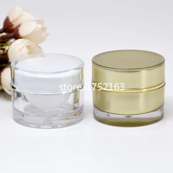 10g Gold Acrylic Cream Bottle Cosmetic Containers Straight Round Acrylic Bottle for Eye cream/cream skin care products packagin
10g Gold Acrylic Cream Bottle Cosmetic Containers Straight Round Acrylic Bottle for Eye cream/cream skin care products packagin