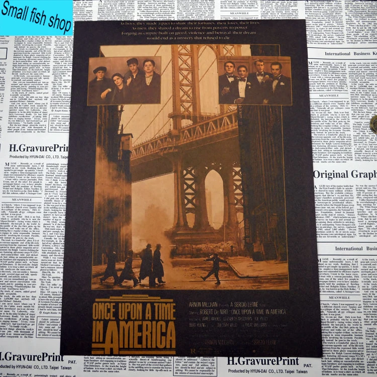 Once Upon a Time in America Classic old movie poster Home Furnishing decoration Kraft Movie Poster Drawing core Wall stickers
Once Upon a Time in America Classic old movie poster Home Furnishing decoration Kraft Movie Poster Drawing core Wall stickers