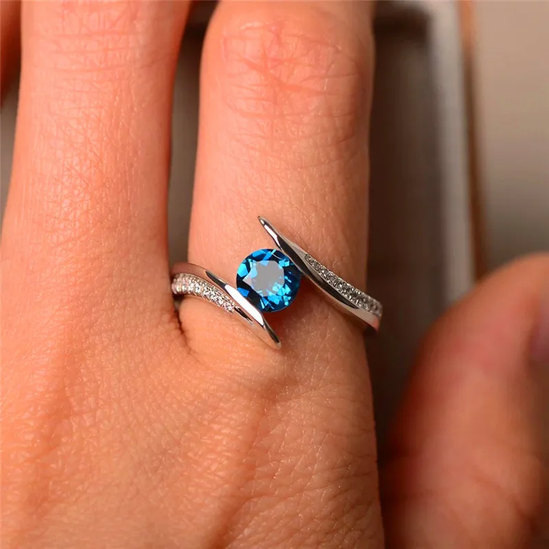 Bamos Simple Green/Purple/Blue Curved Cut Ring Thin Korean Wave Rings 925 Silver Filled Jewelry For Women Promise Wedding Rings
Bamos Simple Green/Purple/Blue Curved Cut Ring Thin Korean Wave Rings 925 Silver Filled Jewelry For Women Promise Wedding Rings