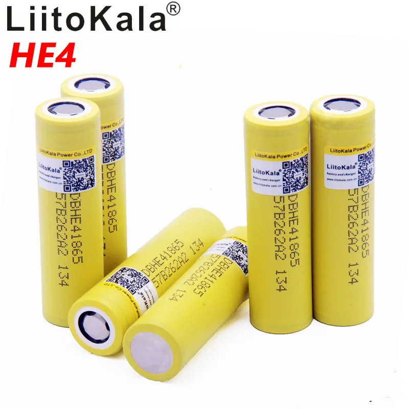 LiitoKala NEW HE4 2500mAh Li-lon Battery 18650 3.7V Power Rechargeable batteries Max 20A,35A discharge For E-cigarette
LiitoKala NEW HE4 2500mAh Li-lon Battery 18650 3.7V Power Rechargeable batteries Max 20A,35A discharge For E-cigarette