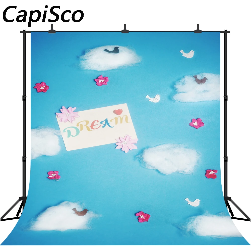 Capisco Photography Background Blue Sky Cloud Bird Backdrops Newborn Birthday party Photography Backdrops for Photo Studio
Capisco Photography Background Blue Sky Cloud Bird Backdrops Newborn Birthday party Photography Backdrops for Photo Studio