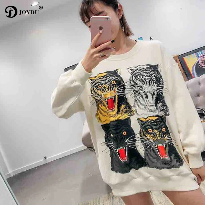 JOYDU Runway Design Cotton Hoody 2018 New Streetwear Tiger Head Print Thick Winter Hoodies Oversize Korean Vintage Women's
JOYDU Runway Design Cotton Hoody 2018 New Streetwear Tiger Head Print Thick Winter Hoodies Oversize Korean Vintage Women's