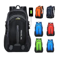 40L Waterproof Backpack Hiking Bag Cycling Climbing Backpack Travel Outdoor Bags Men Women USB Charge Anti Theft Sports Bag image