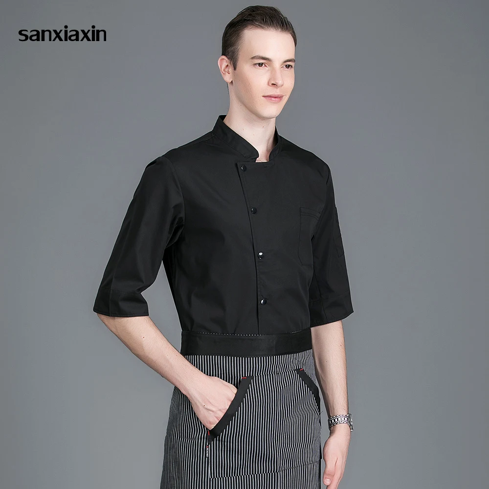 Short sleeved Kitchen work clothes Hotel restaurant Chef Uniforms men's professional clothing catering cook shirt sushi costume
Short sleeved Kitchen work clothes Hotel restaurant Chef Uniforms men's professional clothing catering cook shirt sushi costume
