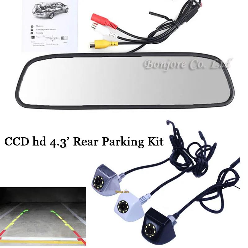 Car Monitor 4.3 "Display + Car Rear View Camera Parking System HD Car Parking Mirror Screen170 Degree Waterproof Rearview 8 LEDs
Car Monitor 4.3 "Display + Car Rear View Camera Parking System HD Car Parking Mirror Screen170 Degree Waterproof Rearview 8 LEDs