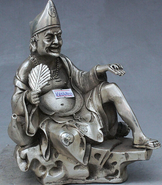 decoration Tibet copper silver 7" Chinese Taoism Silver Rohan Arhat Monk Happy JiGong ChaiGong Buddha Statue
decoration Tibet copper silver 7" Chinese Taoism Silver Rohan Arhat Monk Happy JiGong ChaiGong Buddha Statue