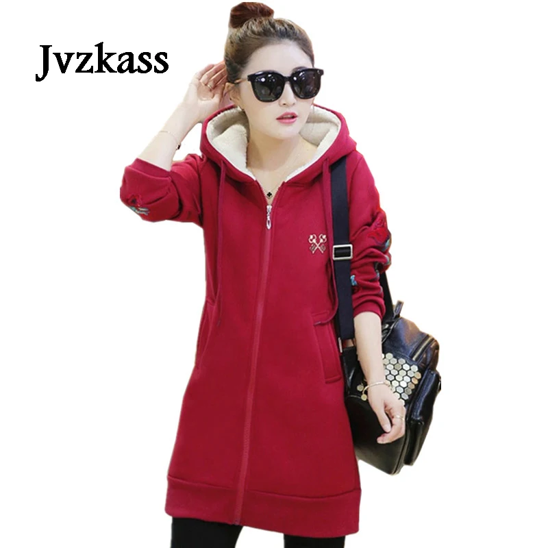 Jvzkass 2019 autumn thicker plus cashmere long coat female new embroidery hooded zipper long-sleeved warm student Hoodies Z81
Jvzkass 2019 autumn thicker plus cashmere long coat female new embroidery hooded zipper long-sleeved warm student Hoodies Z81