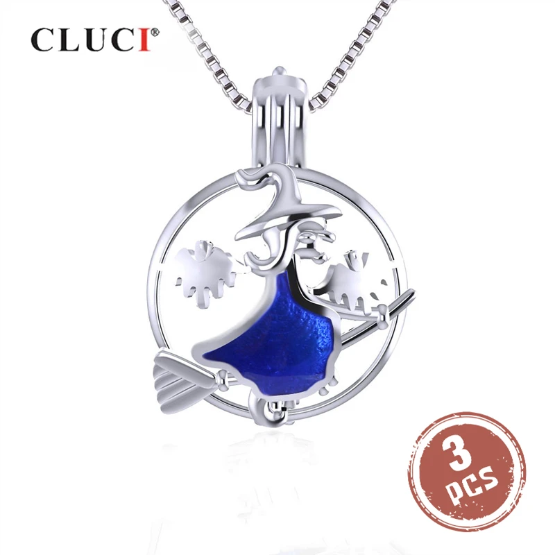 CLUCI 3 шт. Серебряный 925 кулон для женщин Хэллоуин круглая летающая ведьма в форме 925 пробы Серебряный Кулон Жемчужный медальон SC321SB
CLUCI 3 шт. Серебряный 925 кулон для женщин Хэллоуин круглая летающая ведьма в форме 925 пробы Серебряный Кулон Жемчужный медальон SC321SB