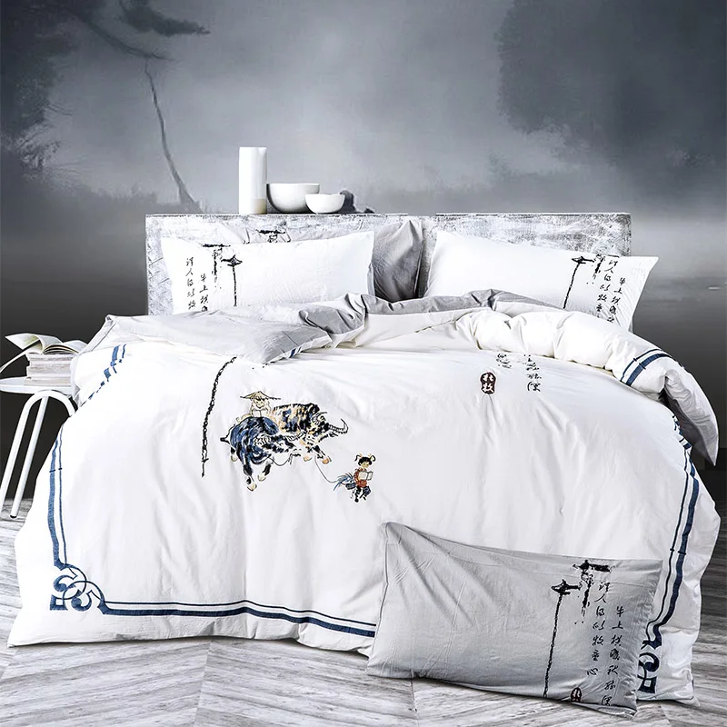 Traditional Embroidered Oriental Retro Style Bedding set 4Pcs King Queen size Bed/Fit sheet set Duvet/Quilt cover Pillow 38
Traditional Embroidered Oriental Retro Style Bedding set 4Pcs King Queen size Bed/Fit sheet set Duvet/Quilt cover Pillow 38