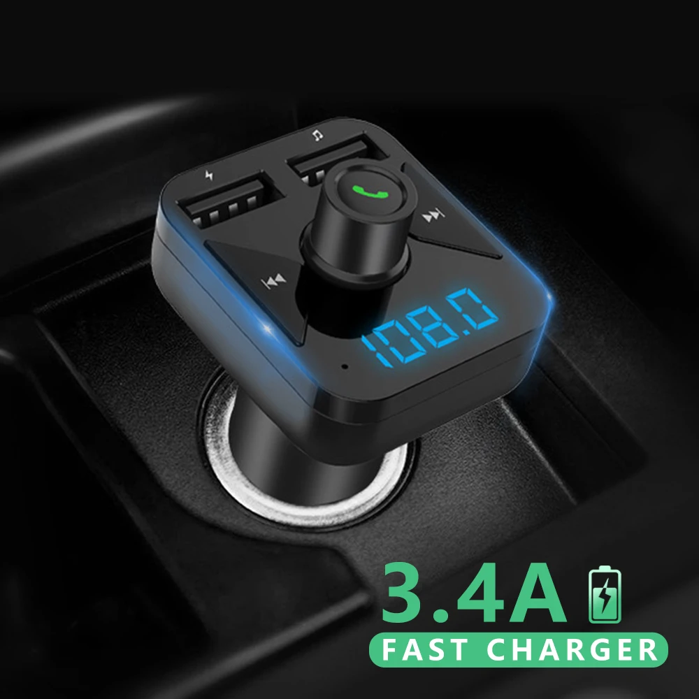 CASEIER 3.4A Dual USB Car Charger Adapter LED Display Bluetooth Handsfree Car Kit Mp3 player FM QC3.0 Fast Car Charge For Phone
CASEIER 3.4A Dual USB Car Charger Adapter LED Display Bluetooth Handsfree Car Kit Mp3 player FM QC3.0 Fast Car Charge For Phone