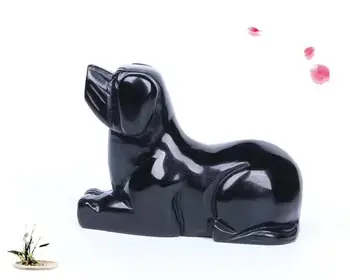 Natural Stone Obsidian Carving Chinese zodiac Dog Reiki Healing Crystal Feng Shui Home Office Decorations Furnishing articles 
Natural Stone Obsidian Carving Chinese zodiac Dog Reiki Healing Crystal Feng Shui Home Office Decorations Furnishing articles