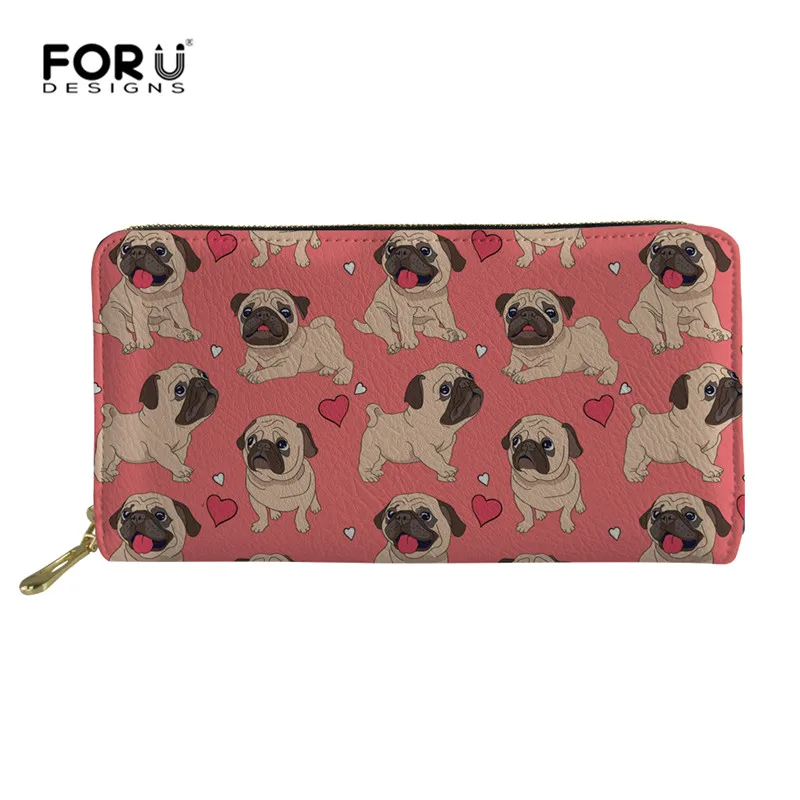 FORUDESIGNS Cartoon Pugs Puppies Leather Wallet Women Zipper Clutch Purse for Phone Long Card Holder Large Female Money Bag
FORUDESIGNS Cartoon Pugs Puppies Leather Wallet Women Zipper Clutch Purse for Phone Long Card Holder Large Female Money Bag
