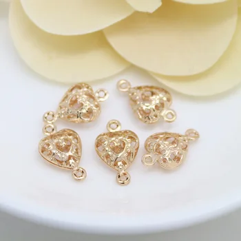 10PCS 9x14MM 24K Champagne Gold Color Plated Brass 2 holes Hollow Heart Charms High Quality Diy Jewelry Accessories
10PCS 9x14MM 24K Champagne Gold Color Plated Brass 2 holes Hollow Heart Charms High Quality Diy Jewelry Accessories