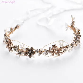 Jonnafe Antique Gold Wedding Floral Tiara Handmade Bridal Headband Hair Accessories Women Prom Hair Crown Piece
Jonnafe Antique Gold Wedding Floral Tiara Handmade Bridal Headband Hair Accessories Women Prom Hair Crown Piece