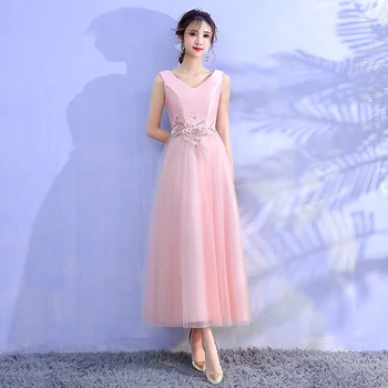 Pink Colour Sleeveless Embroidery Midi Dress Bridesmaid Dresses Wedding Dresses Satin Dress
Pink Colour Sleeveless Embroidery Midi Dress Bridesmaid Dresses Wedding Dresses Satin Dress