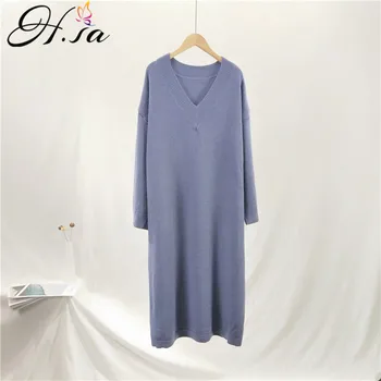 HSA Winter Women Long Sweater Dress Cashmere Oversized Knitwear Chic Pullover Jumpers Solid Color Knee Length Sweater dress Fall
HSA Winter Women Long Sweater Dress Cashmere Oversized Knitwear Chic Pullover Jumpers Solid Color Knee Length Sweater dress Fall