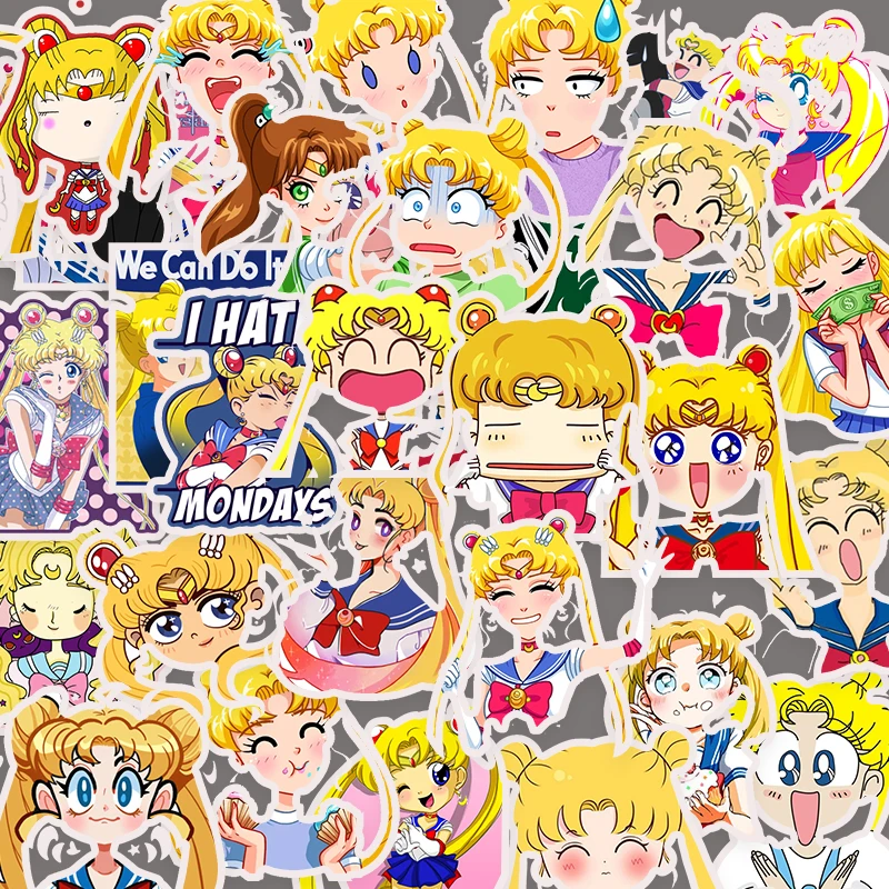 50pcs Sailor Moon Anime Cartoon Sticker DIY Waterproof Sticker Luggage Mobile Computer Skateboard Guitar Refrigerator
50pcs Sailor Moon Anime Cartoon Sticker DIY Waterproof Sticker Luggage Mobile Computer Skateboard Guitar Refrigerator