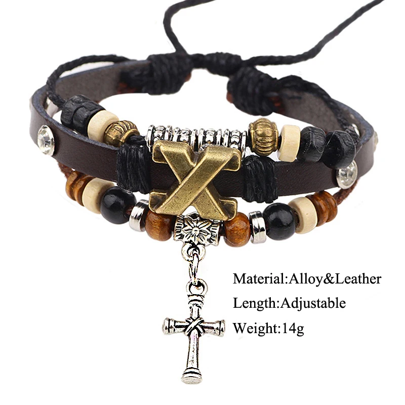 NIUYITID Turkish Eye Bracelets For Men Women Leather Owl Bracelet Male Charm Jewelry Female Braclet Adjustable (16)