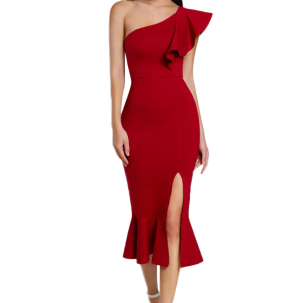 Fashion Dress Women Dress Girl Sexy Dress Ruffle One Shoulder Cocktail Party Club Mermaid Pencil Dress
Fashion Dress Women Dress Girl Sexy Dress Ruffle One Shoulder Cocktail Party Club Mermaid Pencil Dress