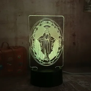 The Virgin Mary 3D LED Desk Table RGB Controller 7 Color USB Night Light Novelty Lighting Portable Lantern Downlight Adapter
The Virgin Mary 3D LED Desk Table RGB Controller 7 Color USB Night Light Novelty Lighting Portable Lantern Downlight Adapter