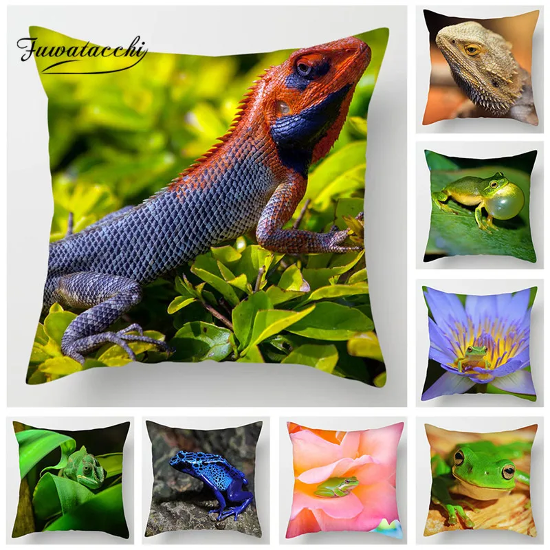 Fuwatacchi Frogs Lizard Chameleon Cushion Cover Animal Pillowcases Cute Green Purple Decorative Cushion Covers for Home Chair
Fuwatacchi Frogs Lizard Chameleon Cushion Cover Animal Pillowcases Cute Green Purple Decorative Cushion Covers for Home Chair