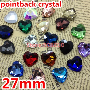 40pcs 27mm Heart Glass Crystal Fancy Stone Pointed Back No Holes Lake Blue,Cobalt More colors for choice
40pcs 27mm Heart Glass Crystal Fancy Stone Pointed Back No Holes Lake Blue,Cobalt More colors for choice