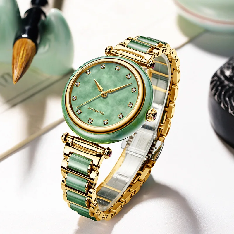 customized high-grade hetian jade watches automatic watch of wrist of jadeite jade men between steel mechanical watches
customized high-grade hetian jade watches automatic watch of wrist of jadeite jade men between steel mechanical watches