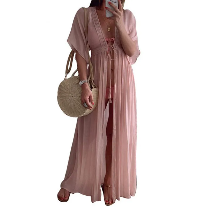 Patchwork Women Summer Dress 2019 Half Sleeve Women Lace Cardigan Up Maxi Beach Long Dresses Sexy V-neck Holiday Vestidos
Patchwork Women Summer Dress 2019 Half Sleeve Women Lace Cardigan Up Maxi Beach Long Dresses Sexy V-neck Holiday Vestidos