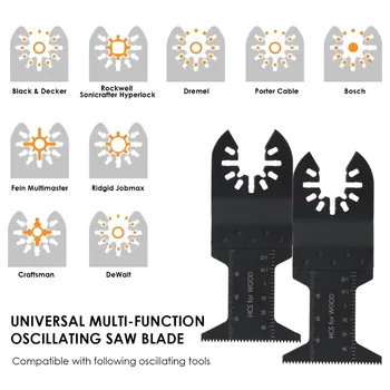 15 Carbon Steel/Bi-Metal Oscillating Multitool Wood Drywall Saw Blades Quick Release Blades Multimaster Black
15 Carbon Steel/Bi-Metal Oscillating Multitool Wood Drywall Saw Blades Quick Release Blades Multimaster Black