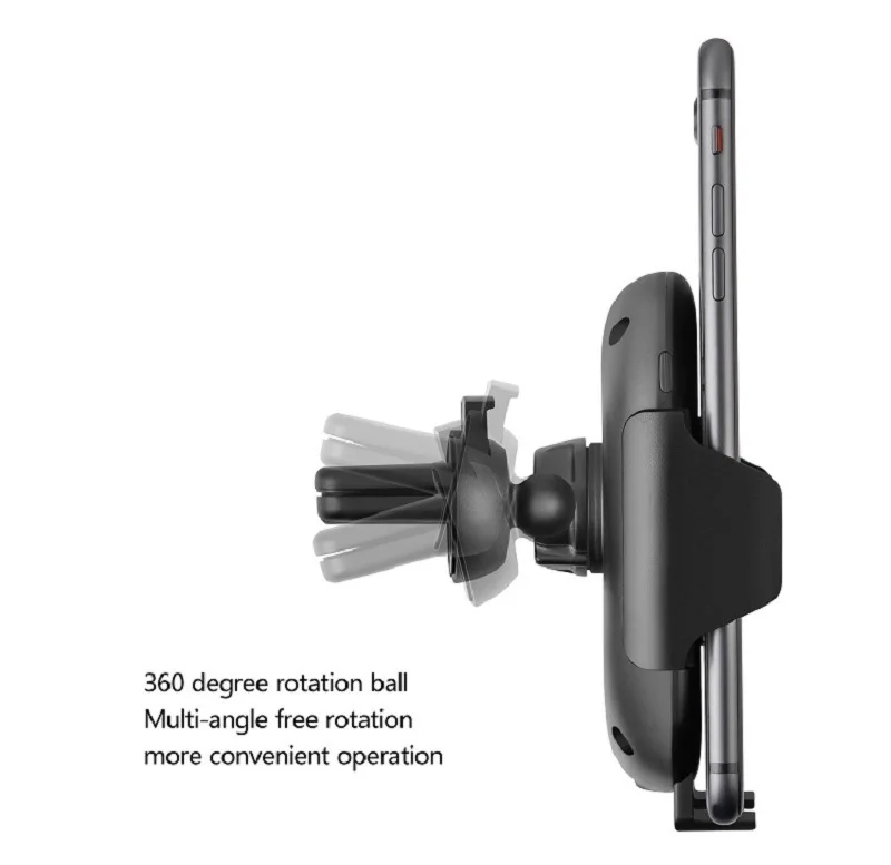 BBSW Fast Wireless Charger 10W Auto Induction Car Mount Air Vent Phone Holder for iPhone X 8 Plus Samsung S9+ S8 S7 Xiaomi MIX2S (6)