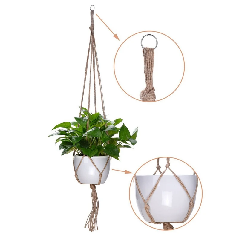 Vintage Planter Hanger Hook Flower Pot Holder 4 Legs String Hanging Rope Wall Art Home Garden Balcony Decoration
Vintage Planter Hanger Hook Flower Pot Holder 4 Legs String Hanging Rope Wall Art Home Garden Balcony Decoration