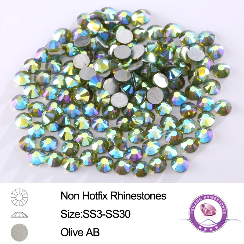 288-1440pcs SS3 - SS30 Olive AB Loose Strass Nail Art Flatback Non Hotfix Rhinestone For Nail Art Gems
288-1440pcs SS3 - SS30 Olive AB Loose Strass Nail Art Flatback Non Hotfix Rhinestone For Nail Art Gems