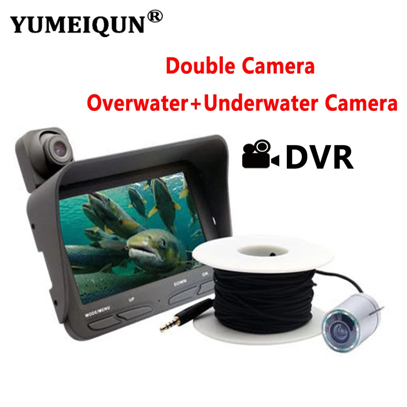 YUMEIQUN 20M Underwater Camera Fish Finder Double Camera For Fishing Ice Fishing DVR 4.3'' Monitor HD 1000TVL 8pcs Infrared Lamp
YUMEIQUN 20M Underwater Camera Fish Finder Double Camera For Fishing Ice Fishing DVR 4.3'' Monitor HD 1000TVL 8pcs Infrared Lamp