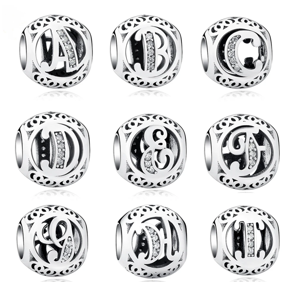 FOREWE 925 Sterling Silver Vintage Crystal A to Z Letter Charms Fit Pandora Original Bracelets & Bangles Silver Women Jewelry
FOREWE 925 Sterling Silver Vintage Crystal A to Z Letter Charms Fit Pandora Original Bracelets & Bangles Silver Women Jewelry