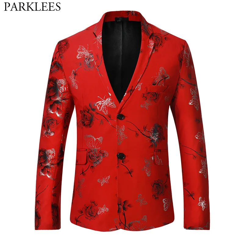 Mens Red Floral Print Party Wedding Suit Blazer 2018 Fashion Men Slim Notched Lapel Single Breasted Two Button Blazers Jacket
Mens Red Floral Print Party Wedding Suit Blazer 2018 Fashion Men Slim Notched Lapel Single Breasted Two Button Blazers Jacket