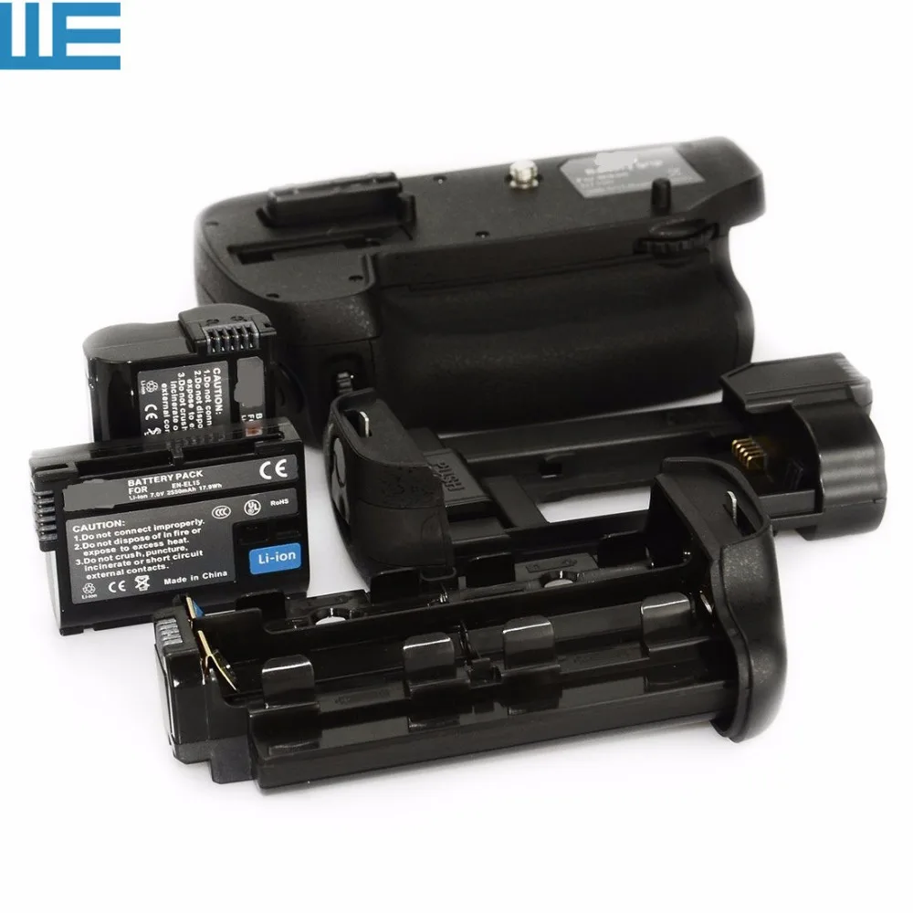 Фото MB-D15 Battery Grip + 2 x Full Decoded EN-EL15 ENEL15 Batteries for Nikon D7100 D7200 Digital SLR Cameras. . | Электроника