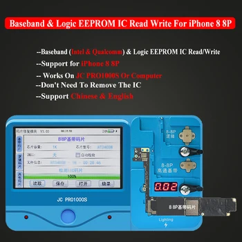 JC Pro1000S Logic Baseband EEPROM IC Chip Read Write Programmer for iPhone 8 8Plus Motherboard IC Chips Repair Tools
JC Pro1000S Logic Baseband EEPROM IC Chip Read Write Programmer for iPhone 8 8Plus Motherboard IC Chips Repair Tools