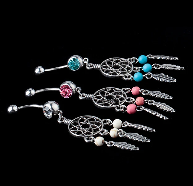 2015 New Piercing Gem Dream Catcher Navel Dangle Belly Barbell Button Bar Ring Body Art Hot And Cheap 3 Color
2015 New Piercing Gem Dream Catcher Navel Dangle Belly Barbell Button Bar Ring Body Art Hot And Cheap 3 Color