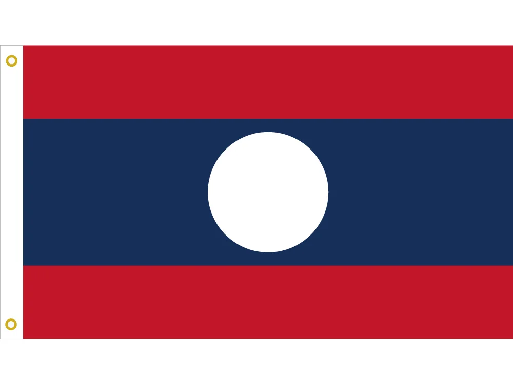

90*150cm/60*90cm/40*60cm/15*21cm Laos Lao People's Democratic Republic National Flag 3x5ft Flying Flag National Day