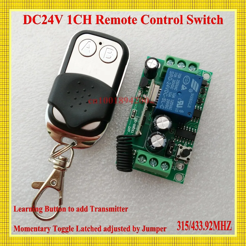 DC 24V 10A Relay Remote Control Switch Power Remote ON OFF RF Wireless Switch ASK Learning Code Receiver 315/433 Smart Home RXTX
DC 24V 10A Relay Remote Control Switch Power Remote ON OFF RF Wireless Switch ASK Learning Code Receiver 315/433 Smart Home RXTX