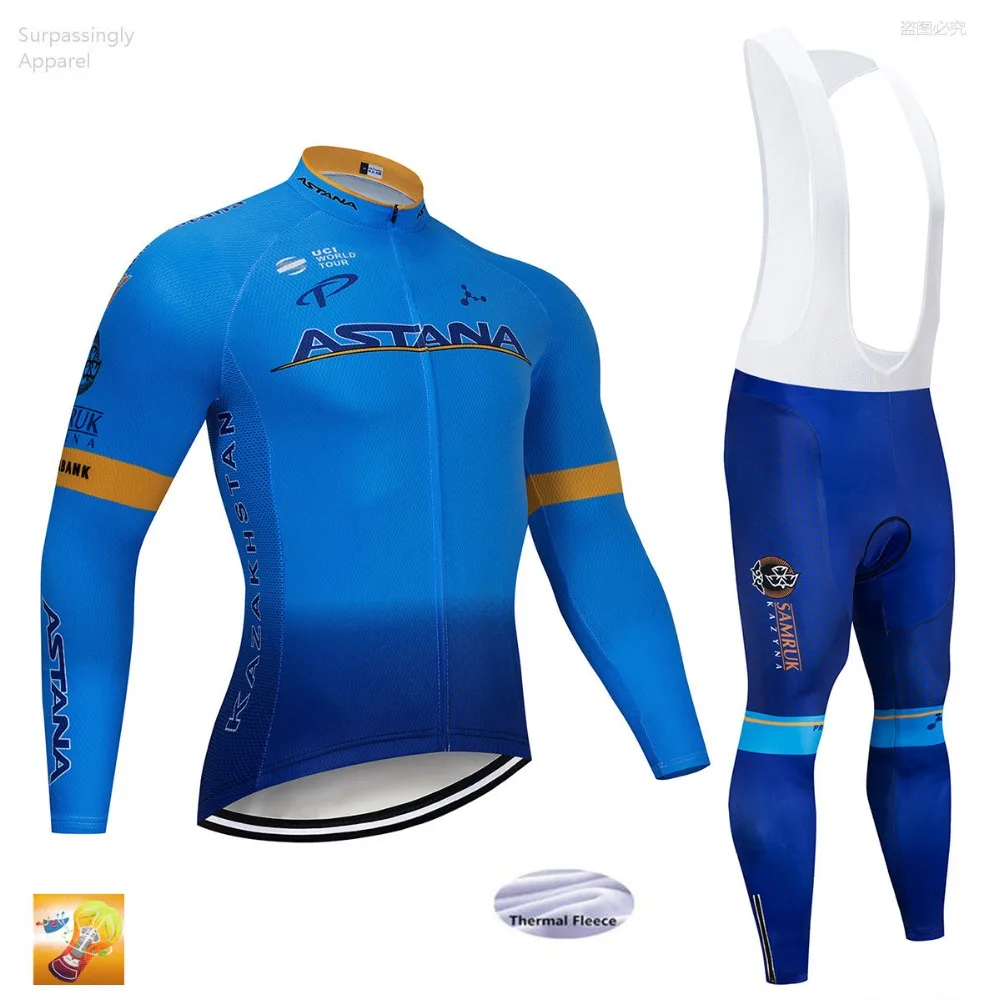2019 Winter Thermal Fleece ASTANA Team Long Sleeve Cycling Jersey Ropa Maillot Invierno Ciclismo Bicycle Cycling Clothing Set
2019 Winter Thermal Fleece ASTANA Team Long Sleeve Cycling Jersey Ropa Maillot Invierno Ciclismo Bicycle Cycling Clothing Set