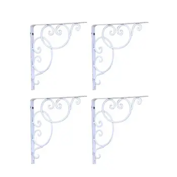 4pcs Wall Mounted Floral Style Shelf Brackets for Bookrack / Calpboard / Set Top Box (White)
4pcs Wall Mounted Floral Style Shelf Brackets for Bookrack / Calpboard / Set Top Box (White)