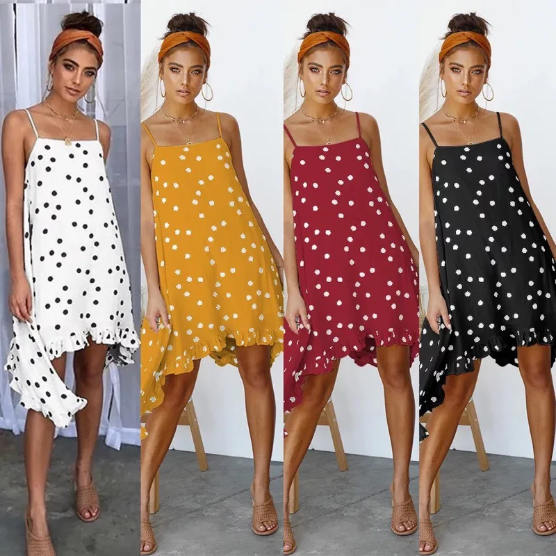 Summer Dress Women Sleeveless Pleated Square Collar Casual Party Plus Size Sling Wave Print Irregular Chiffon Dress vestidos
Summer Dress Women Sleeveless Pleated Square Collar Casual Party Plus Size Sling Wave Print Irregular Chiffon Dress vestidos