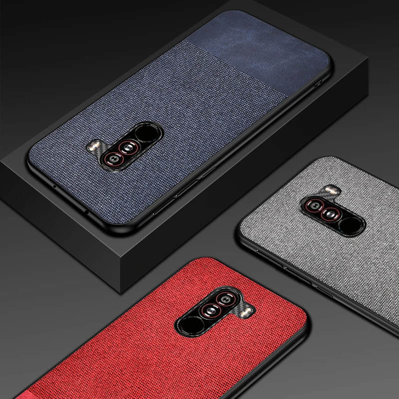Xiaomi Pocophone F1 Cloth PC+TPU Stitching case