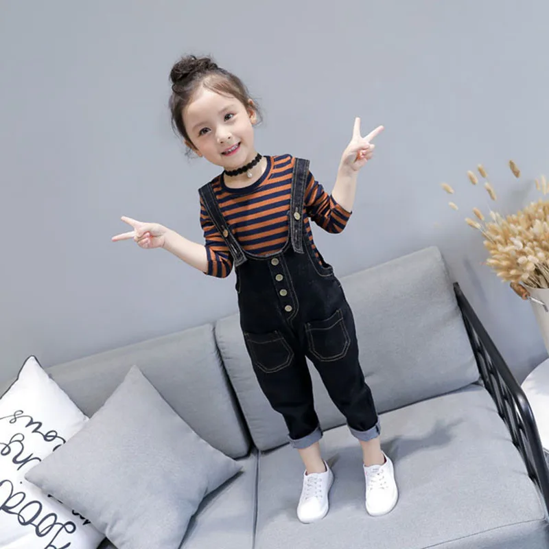 2019 Baby Girl Clothing Set Hot Selling New Spring Striped Top T-Shirt+Denim Strap Dress 2 PCS Fashion Children Clothing Sets
2019 Baby Girl Clothing Set Hot Selling New Spring Striped Top T-Shirt+Denim Strap Dress 2 PCS Fashion Children Clothing Sets