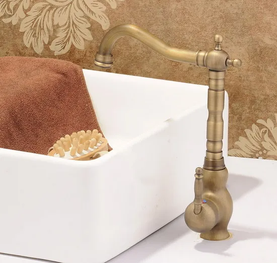 Antique Brass Single Handle Swivel Spout Bathroom Basin Faucet & Kitchen Sink Mixer Tap Cnf014
Antique Brass Single Handle Swivel Spout Bathroom Basin Faucet & Kitchen Sink Mixer Tap Cnf014