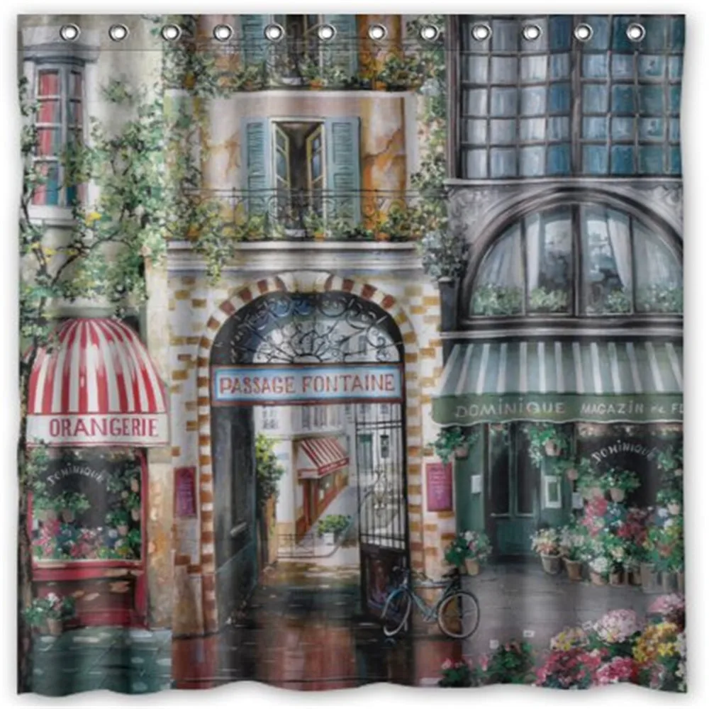 Rue Di Rivoli Paris Cafe Beautiful Design Waterproof Fabric Polyester Bathroom shower curtain
Rue Di Rivoli Paris Cafe Beautiful Design Waterproof Fabric Polyester Bathroom shower curtain