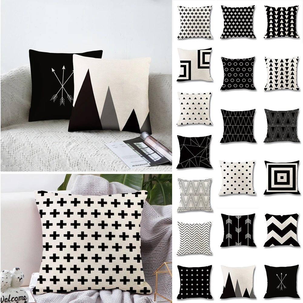 Urijk 1pc Geometric Cushion Cover Black And White Throw Pillow Case Peach Skin Striped Geometric Art Cushion Cover
Urijk 1pc Geometric Cushion Cover Black And White Throw Pillow Case Peach Skin Striped Geometric Art Cushion Cover