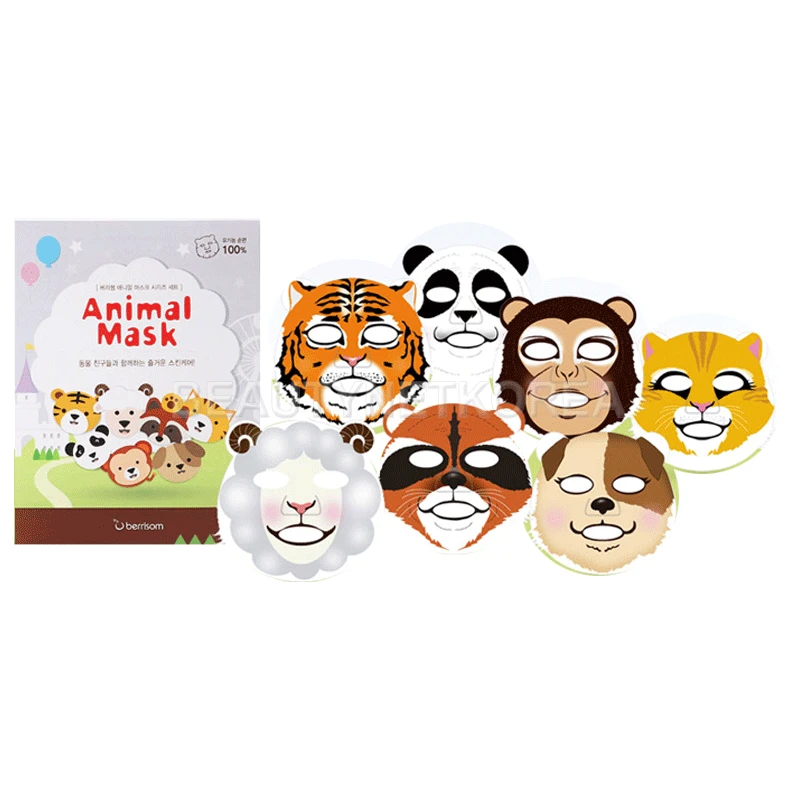 BERRISOM Animal Mask Series Set 7pcs Face Mask Hyaluronic Acid Moisturizing Firming Whitening Mask Facial Care Korea Cosmetics
BERRISOM Animal Mask Series Set 7pcs Face Mask Hyaluronic Acid Moisturizing Firming Whitening Mask Facial Care Korea Cosmetics