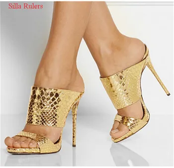 Gold Silver Snake-Stamped Slide Sandals Sexy Gladiator Sandals Women High Heels Slipper Women Shoes Woman Pumps Sandalias Mujer
Gold Silver Snake-Stamped Slide Sandals Sexy Gladiator Sandals Women High Heels Slipper Women Shoes Woman Pumps Sandalias Mujer